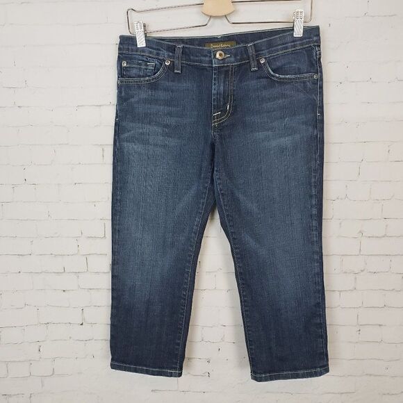 David Kahn Cropped Jeans Size 28 Dark Wash - Picture 1 of 8